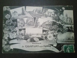 DEPT 89 - SOUVENIR DE CHAMPIGNY SUR YONNE - MULTIVUES - CCC - - Champigny