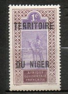 NIGER 1c Violet Brun 1921-22 N°1 - Nuovi