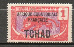 TCHAD 1c Rouge Violet 1922 N°1 - Nuevos