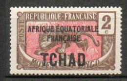 TCHAD 2c Sépia Rose 1922 N°2 - Unused Stamps