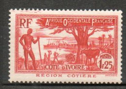 COTE DIVOIRE  Région Cotière 1936-38 N°125 - Unused Stamps