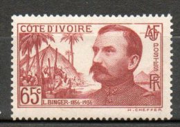 COTE DIVOIRE  L Blinger 1937 N°139 - Unused Stamps