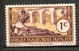 A E F 1c Brun Lilas Jaune Foncé 1937-42 N°33 - Unused Stamps