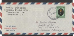 HONDURAS Brief Postal History Envelope Air Mail HN 018 Personalities - Honduras