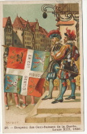 Chromo Drapeau Des Cent Suisses De La Garde Louis XIII 1620  Valiquet Pub Chocolat Grande Trappe Orne - Au