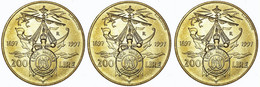 ITALIA - Lire 200 1997 Lega Navale Italiana - FDC/Unc Da Rotolino/from Roll 3 Monete/3 Coins - 200 Lire