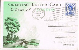 7774. Carta 6 Views LONDON, ROTHERHITE 1954. Greetings - Brieven En Documenten