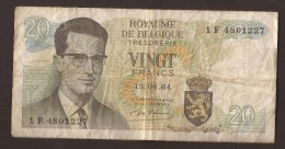 België Belgique Belgium 15 06 1964 20 Francs Atomium Baudouin. 1 F 4801227. - 20 Francs