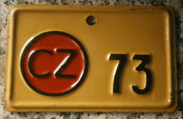 Croatia / Banovina  Hrvatska - License Plate Of The Bike / Cycle   -  "CZ"  Civil Protection 1940ties - Placas De Matriculación