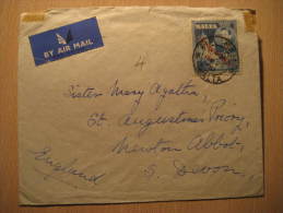 MALTA 1951 To Devon England Air Mail Cover British Colonies GB UK - Malta (...-1964)