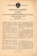 Original Patentschrift - Dominik Brümmer In Wien , 1896, Zerlegbares Gebäude , Baracke , Hausbau , Hütte , Bau , Hochbau - Architektur