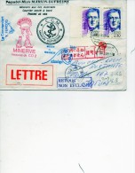 Taaf Marion Dufresne Lettre Poste Restante  Pour Le Japon 1991 Retour Expéditeur Le 13/6/1991 - Briefe U. Dokumente