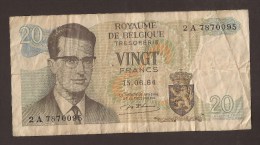 België Belgique Belgium 15 06 1964 20 Francs Atomium Baudouin. 2 A 7870095. - 20 Francs