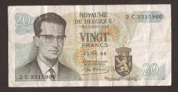 België Belgique Belgium 15 06 1964 20 Francs Atomium Baudouin. 2 C 3315900 - 20 Francs
