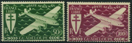 France : Guadeloupe Poste Aérienne N° 4 Et 5 Nsg Année 1945 - Aéreo