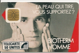 CARTE-PUBLIC-1987-F 4-50U-SO1-BIOTHERM ROSEE-V° N° 0304 Inversé-UTILISEE-TB E- - 1987