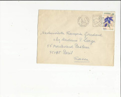 Enveloppe Timbrée Flamme  De  Andorre L'Hiver  De Mr  Gondard Large A Barcelone  Espagne - Used Stamps