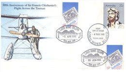 (999) Australia Cover -   Lord Howe Island - Chichester Flight - Covers & Documents