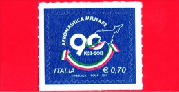NUOVO - ITALIA - 2013 - 90º Anniversario Dell´aeronautica Militare Italiana - 0,70 € • Sagoma Di Aereo Militare - 2011-20: Ungebraucht