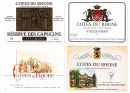 Lot De 9 Jolies étiquettes Côtes-du-Rhône - Côtes Du Rhône