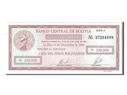 Billet, Bolivie, 100,000 Pesos Bolivianos, 1984, KM:188, NEUF - Bolivien
