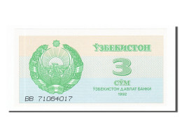 Billet, Uzbekistan, 3 Sum, 1992, NEUF - Ouzbékistan