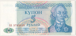 Billet, Transnistrie, 5 Rublei, 1994, NEUF - Moldavië