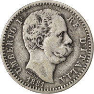 Monnaie, Italie, Umberto I, 2 Lire, 1881, Rome, TB, Argent, KM:23 - 1878-1900 : Umberto I.