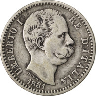 Monnaie, Italie, Umberto I, 2 Lire, 1881, Rome, TB, Argent, KM:23 - 1878-1900 : Umberto I
