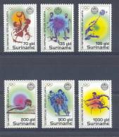 Miy0885 SPORT OLYMPISCHE SPELEN WIELRENNEN BASKETBALL BADMINTON SWIMMING CYCLING OLYMPIC GAMES SURINAME 1996 PF/MNH - Zomer 1996: Atlanta