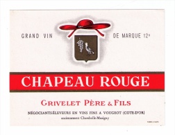 Étiquette Maison Grivelet Père & Fils, Vougeot, Côte-d'Or, Années 1970 - Pausen