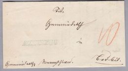 Heimat AG Meerenschwand 185? Blau Lang-Kursiv-Stempel Auf Grossem Briefteil Nach Bosswil - ...-1845 Vorphilatelie