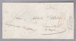 Heimat AG LEERAU 1855-01-18 Rot Lang-Kursiv-Stempel Nach Goniswil - ...-1845 Prephilately