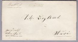 Heimat AG ALTHÄUSERN 1855-10-08 Sw Lang-Kursiv-Stempel Auf Amtlich Brief Nach Muri - ...-1845 Precursores