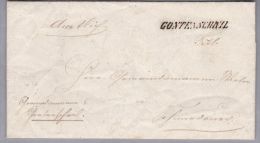 Heimat AG Gontenschwil 1858-11-26 Sw Kursiv-Lang-Stempel Auf Amtlich Brief - ...-1845 Prephilately