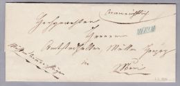 Heimat AG Mühlau 1856-02-06 Blau Kursiv-Lang Stempel Auf Amtlich Briefhülle Nach Muri - ...-1845 Vorphilatelie