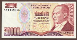 TURQUIE 20.000 Türk Lirası L. 1970  SERIE G - Turchia