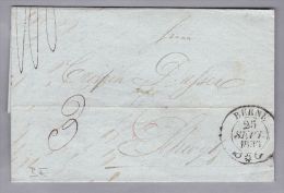 Heimat BEs BERNE 1837-09-25 Vorphila-Brief Nach Schwyz "Dusser" - ...-1845 Prephilately