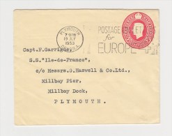 GRANDE BRETAGNE. EP. ENTIER POSTAL. LETTRE PLYMOUTH - Postwaardestukken