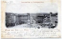 Delcampe - Gruss Aus Linz A. D. Donau. Franz-Josef-Platz Mit Dreifaltigkeits-Säule - Linz