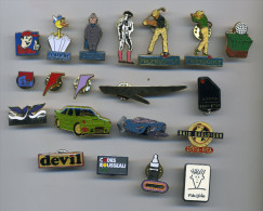 Collection 20 Pin´s Divers Pins. Golf, Hervé Chapelier , Automobile, Renault . Pins - Sets