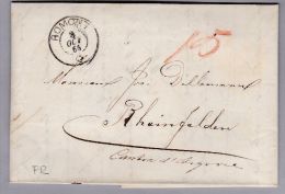 Heimat FR ROMONT 1866-10-03 B.O.M. Nach Rheinfelden - ...-1845 Prephilately