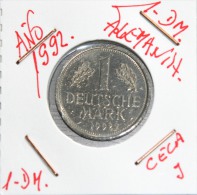 MONEDA DE 1.00 DM  R.F. ALEMANA -AÑO 1992-CECA - J- CIRCULADA - 1 Marco