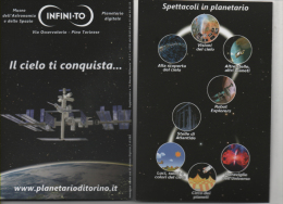 Fre214 Freecard Promocard Planetario Torino Museo Astronomia Spazio Space Astronomy Museum Pianeti Robot Stelle Universo - Sonstige & Ohne Zuordnung
