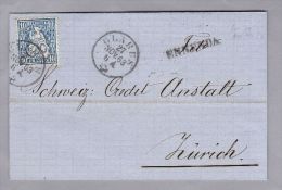Heimat GL ENNENDA 1863-11-27 Langstempel Auf Brief Nach Zürich - Brieven En Documenten