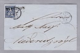 Heimat GL MITTLÖDY 1864-10-20 Langstempel Auf Brief Nach Niederuzwyl - Briefe U. Dokumente