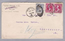 USA 1894-07-24 New-York Brief Nach Schorndorf I/S. DE - Storia Postale