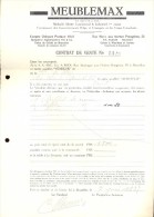 Factuur Facture Brief Lettre  - Meublemax - Contrat De Vente - Bruxelles 1937 - 1900 – 1949