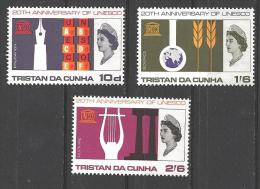 1966 UNESCO, Set Of 3, Mint Never Hinged - Tristan Da Cunha