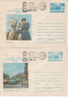 ROMANIAN POLICE ANNIVERSARY, CARS, HORSES, POLICEMENS, COVER STATIONERY, ENTIER POSTAL, 10X, 1979, ROMANIA - Polizei - Gendarmerie